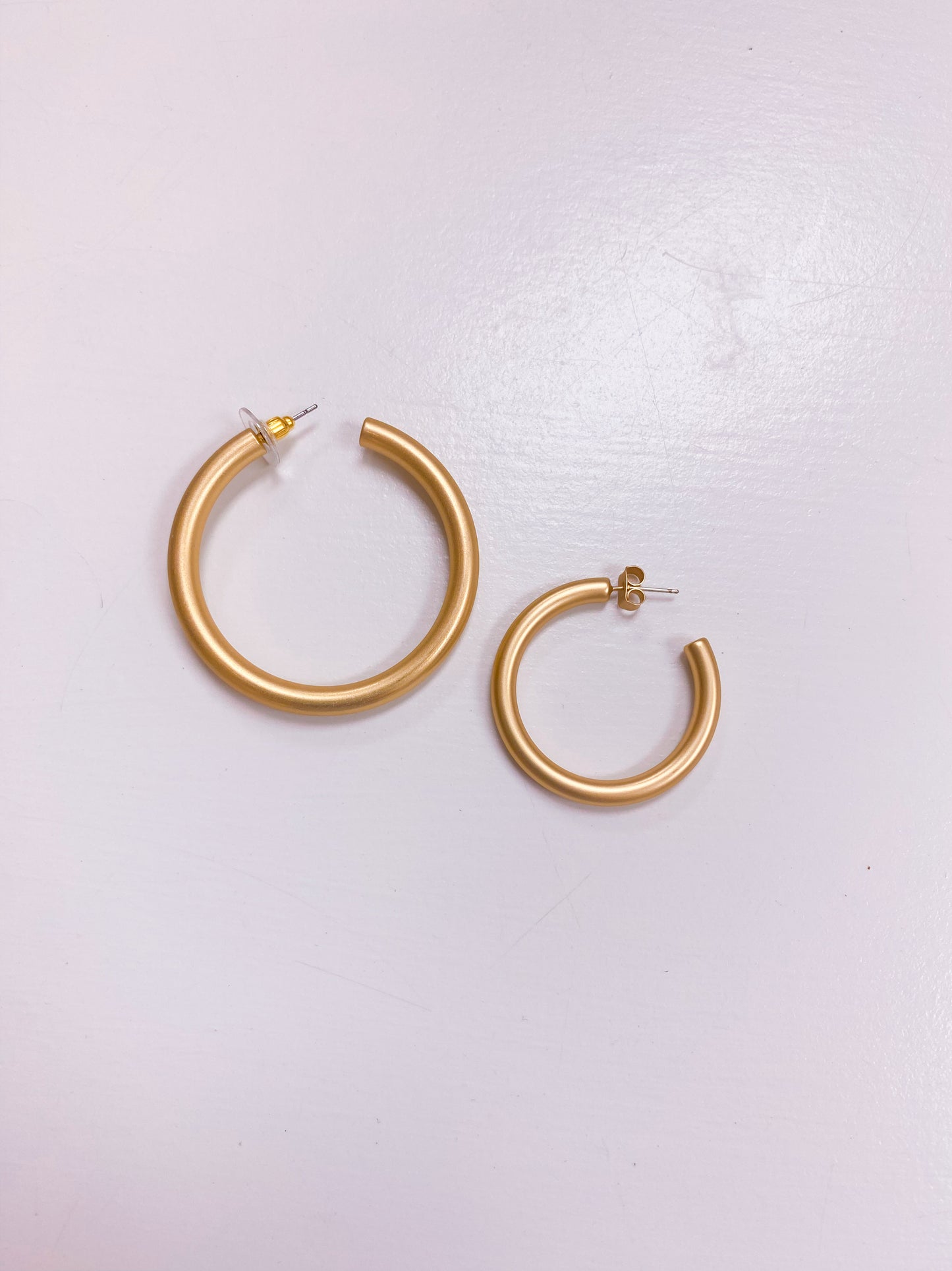 Gold hoops - large