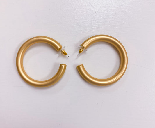 Gold hoops - thick